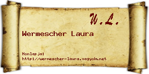 Wermescher Laura névjegykártya